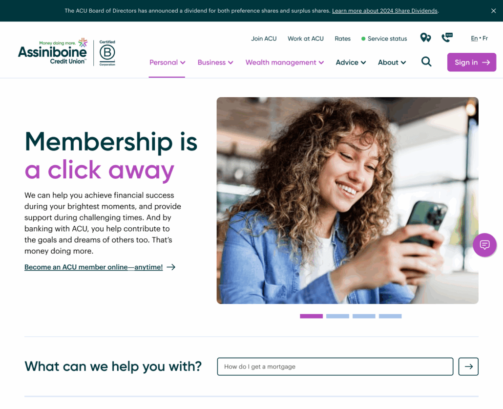 ACU home page
