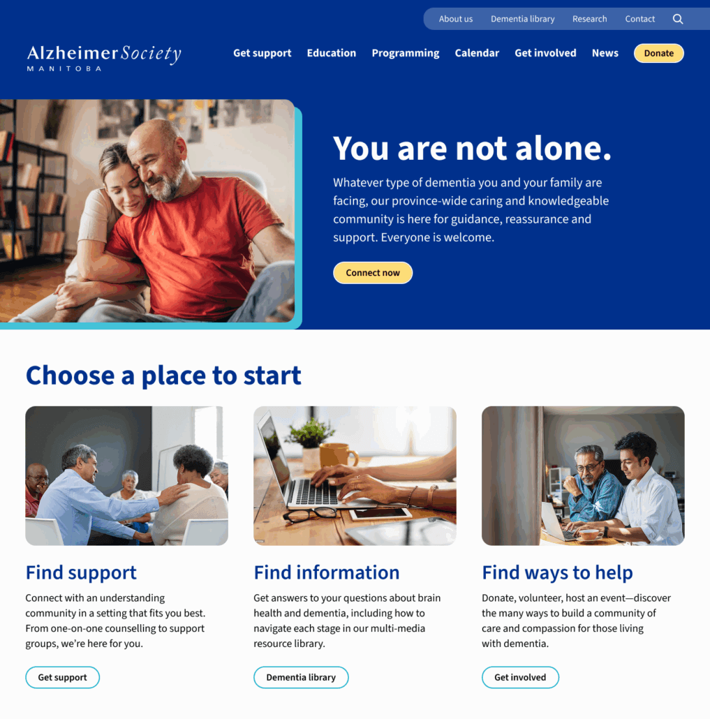 Alzheimer Society of Manitoba website
