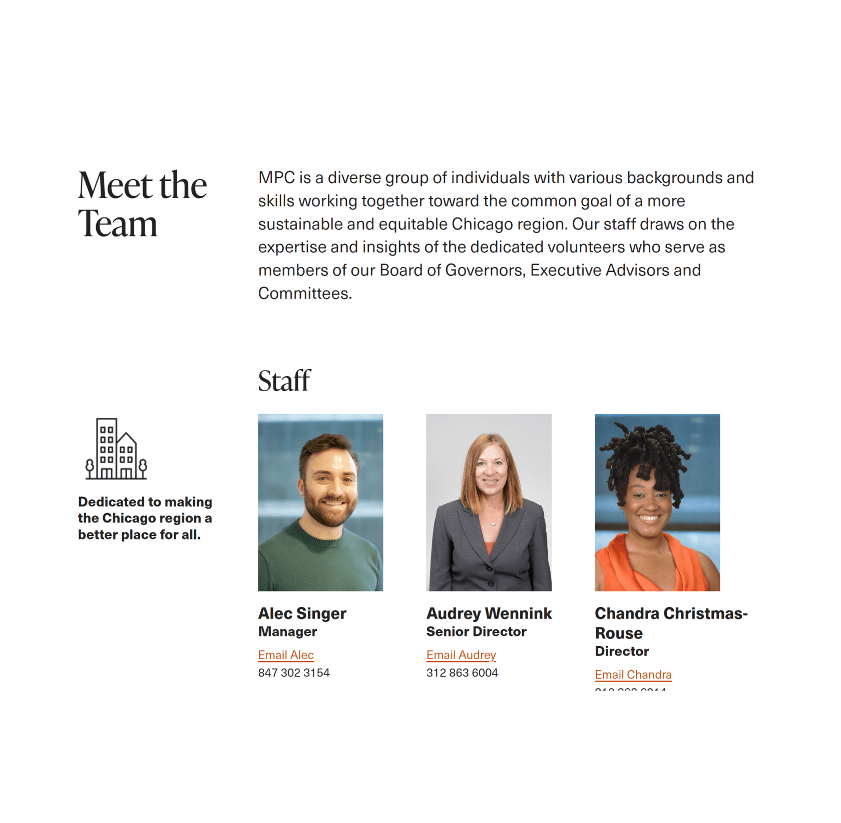 MPC team page screenshot