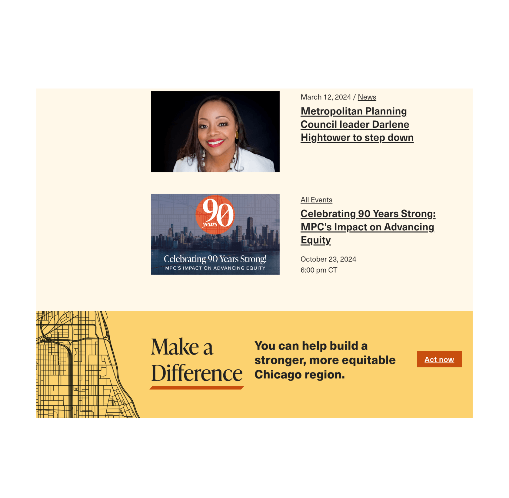 MPC home page screenshot