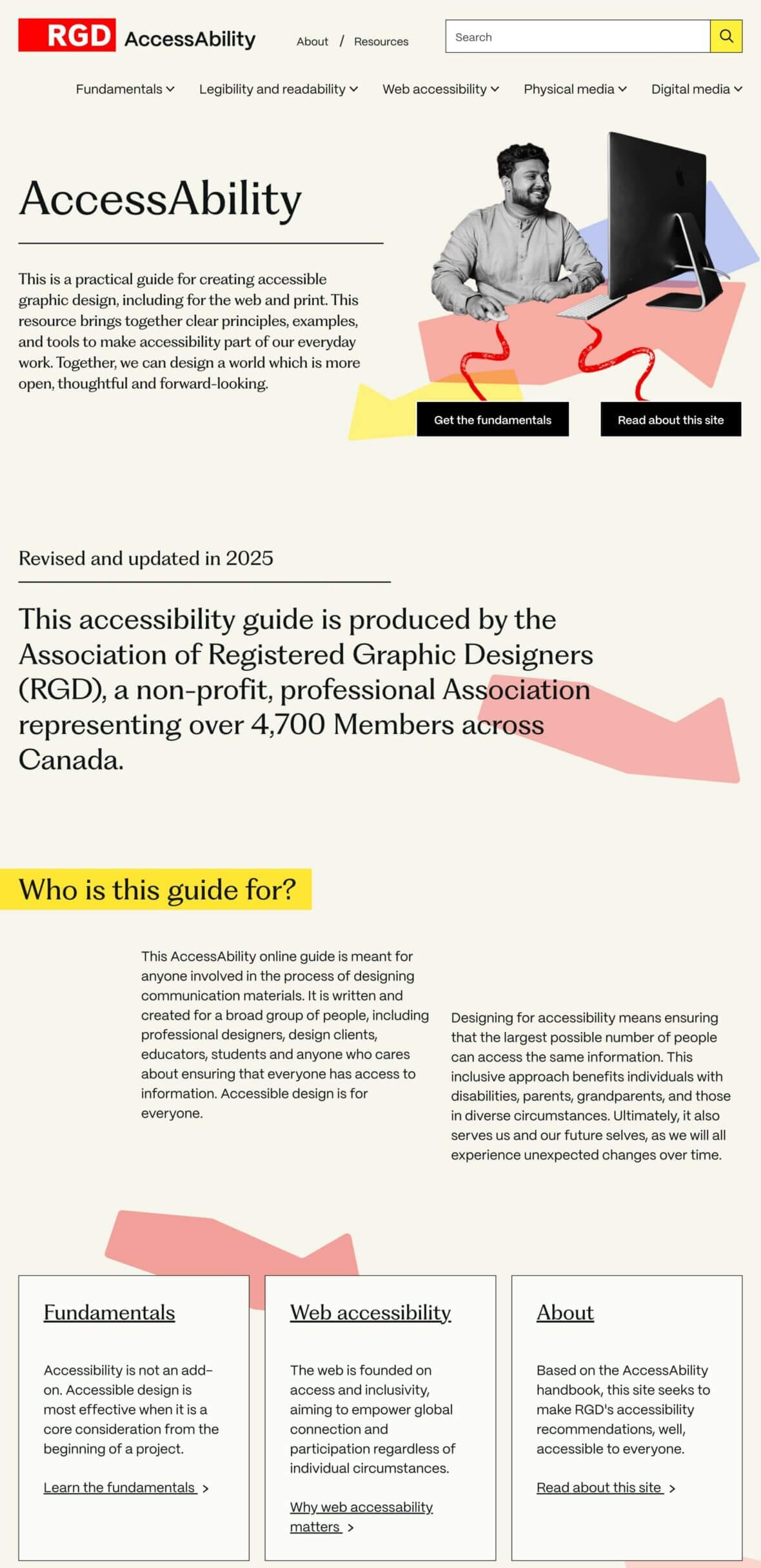 RGD homepage screenshot