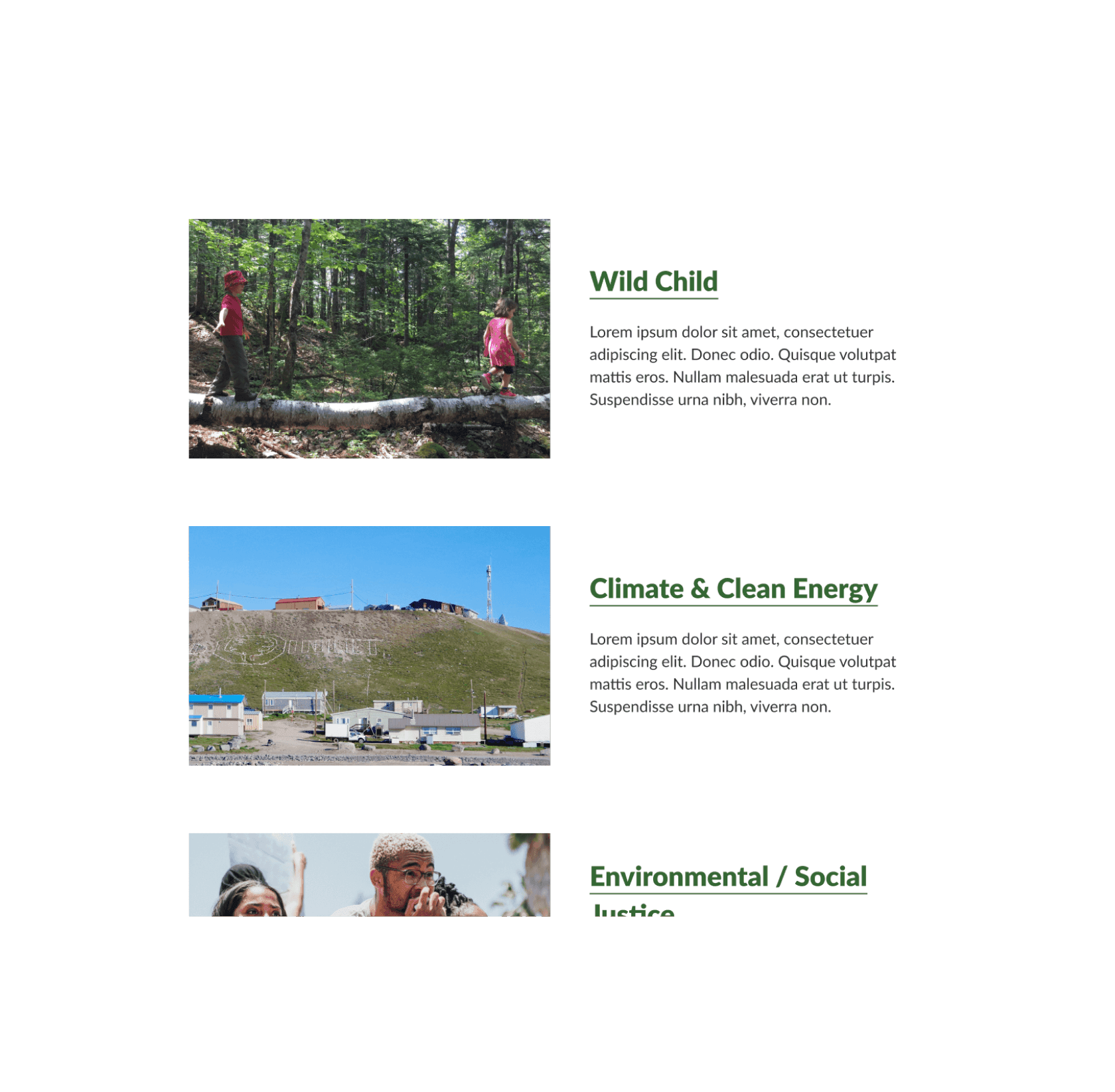 Sierra Club subscribe to their newsletter layer, a testimonial from the UN Secretary General, and a bit of the latest news.
