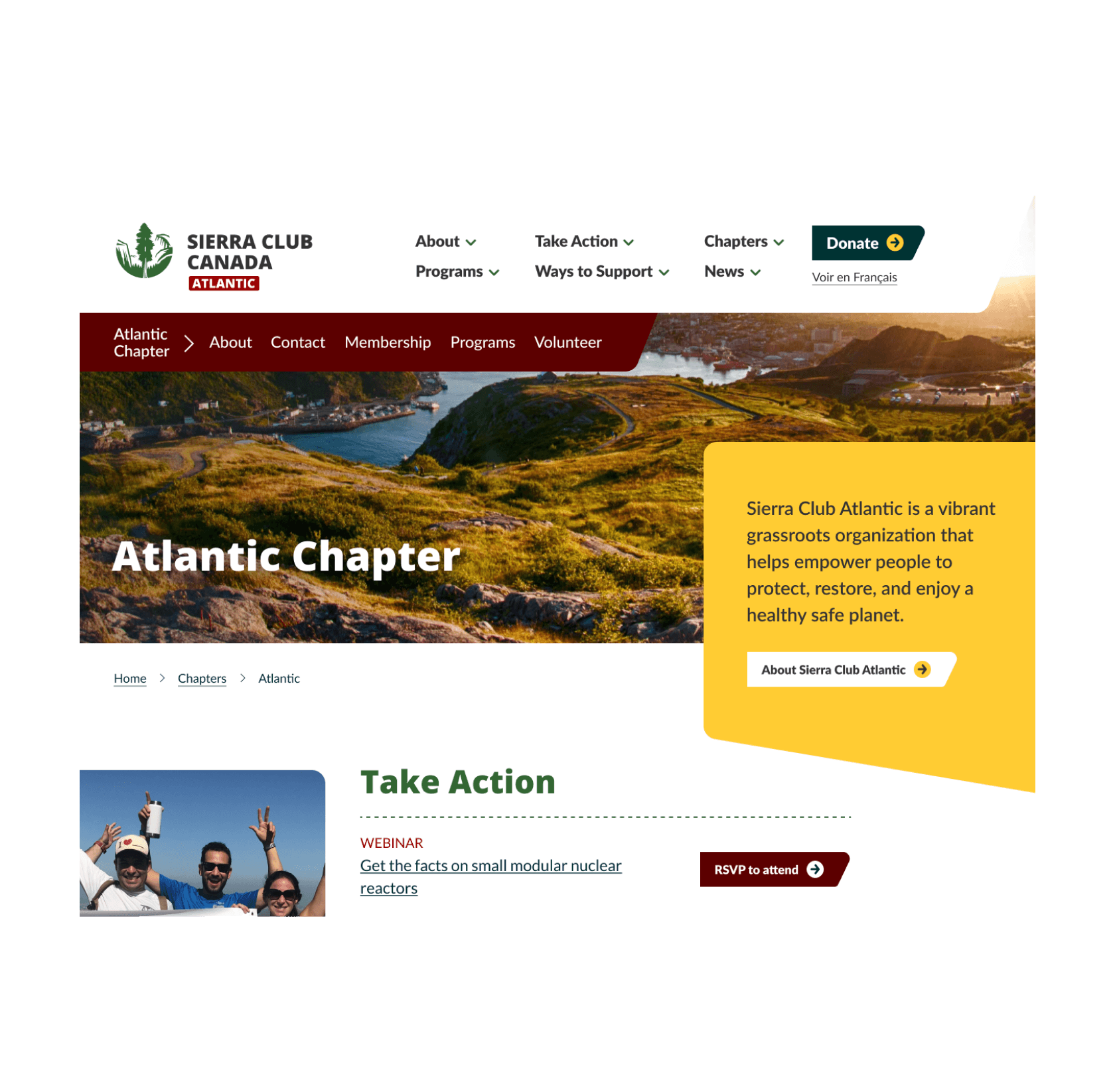 Sierra Club Program funders, displayed on the website.